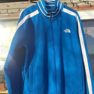 Blue /white north face  jacket